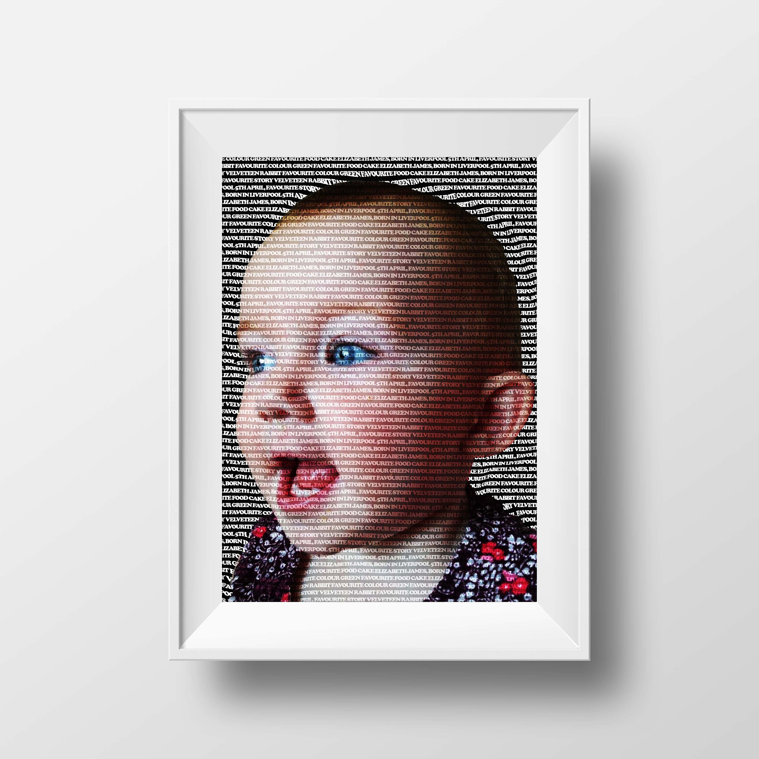 Personalised Word Portrait Child's Word Portrait Print for children's