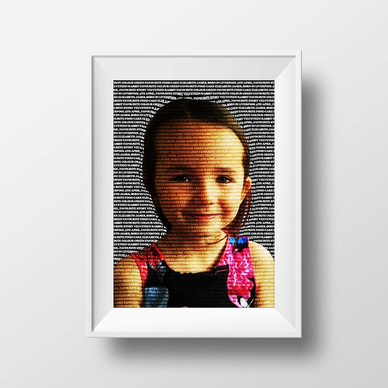 Custom Word Art Child's Word Portrait Print for Etsy UK