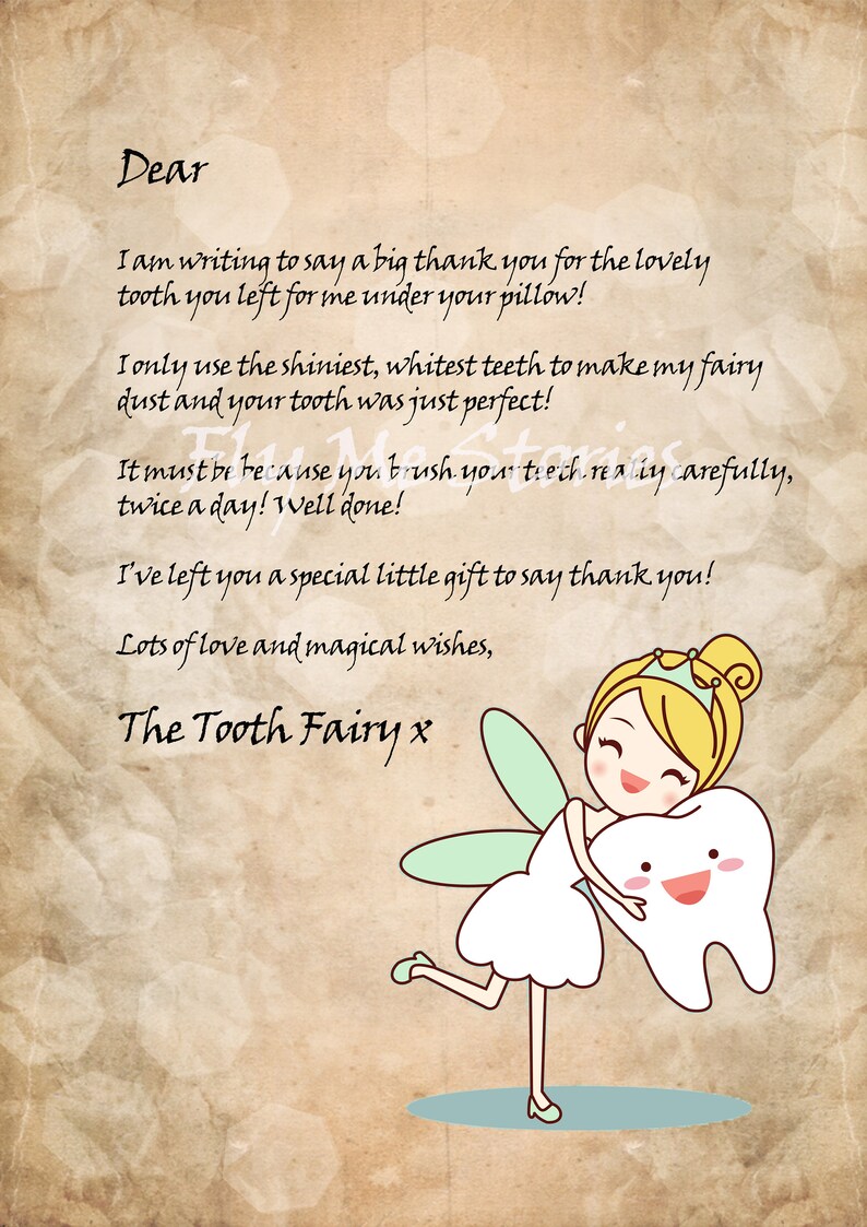 Free Printable Letter From The Tooth Fairy Printable Templates