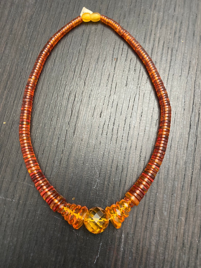 Vintage Baltic Amber Deco Necklace
