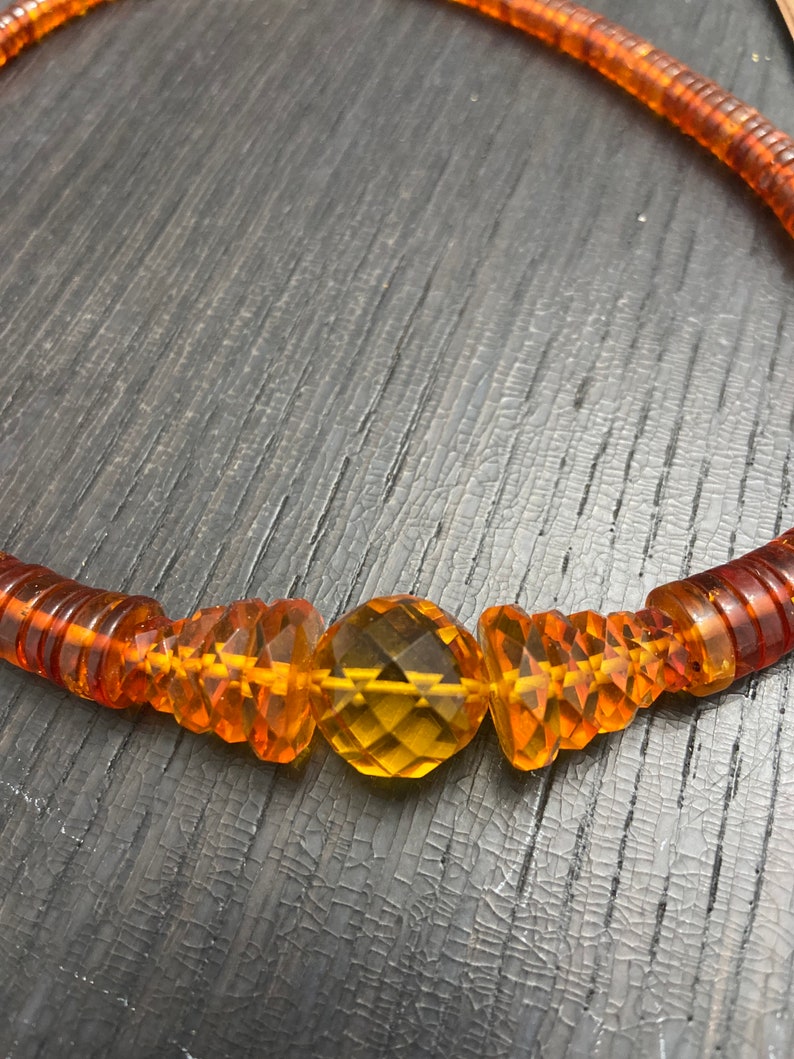 Vintage Baltic Amber Deco Necklace