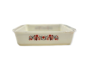 Vintage Cake Pan Circa 1960\u2019s Fire King Primrose Cake Pan Milk Glass Cake Dish Vintage Cake Pan Circa 1960\u2019s Fire King Primrose Cake Pan Milk Glass Cake Dish