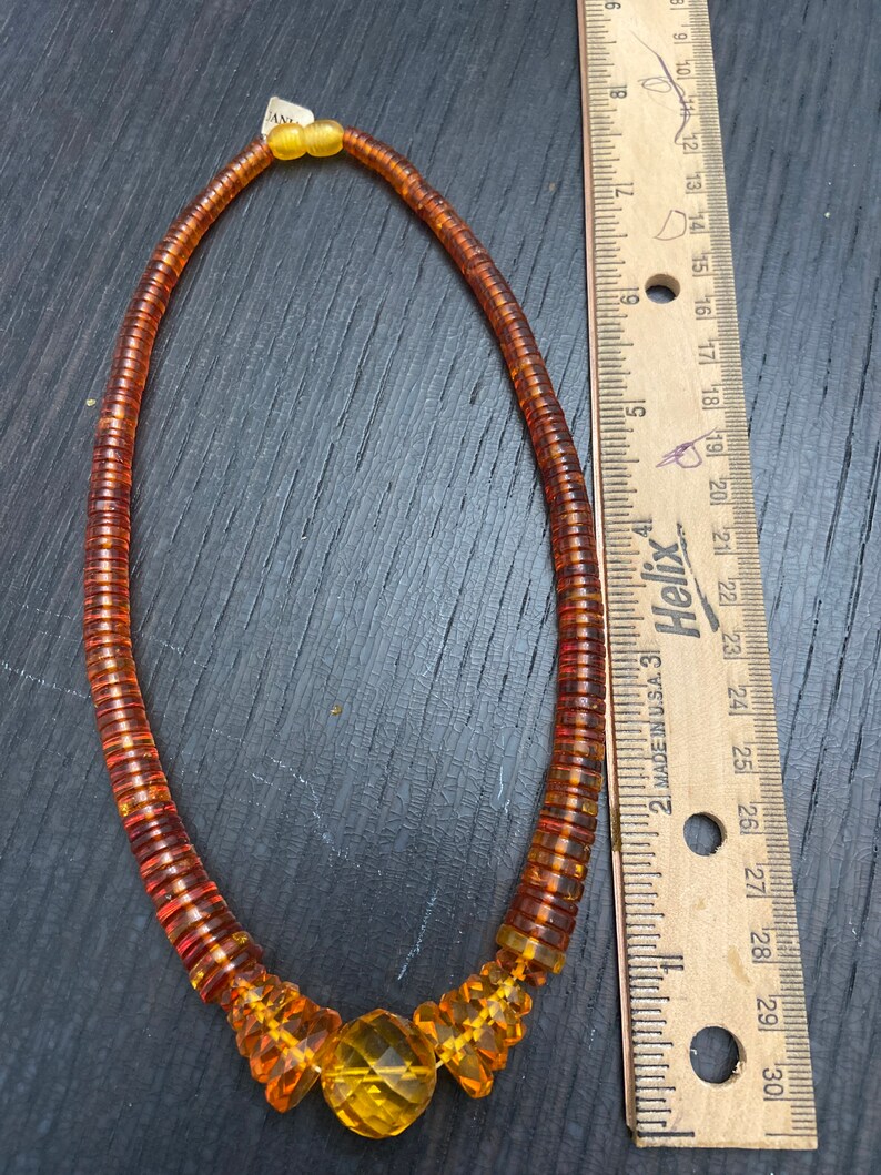 Vintage Baltic Amber Deco Necklace