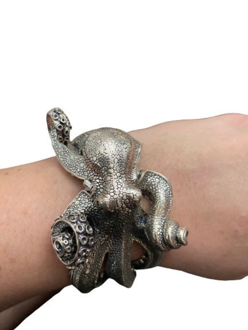 Kabana Sterling Silver Octopus Cuff Bracelet Etsy UK