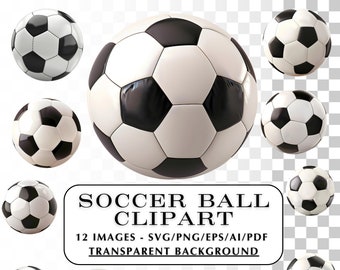 12 Soccer Ball Clipart images.  Soccer Ball Clip Art. Football SVG, Football Clipart | Graphics good for personal and commercial projects
