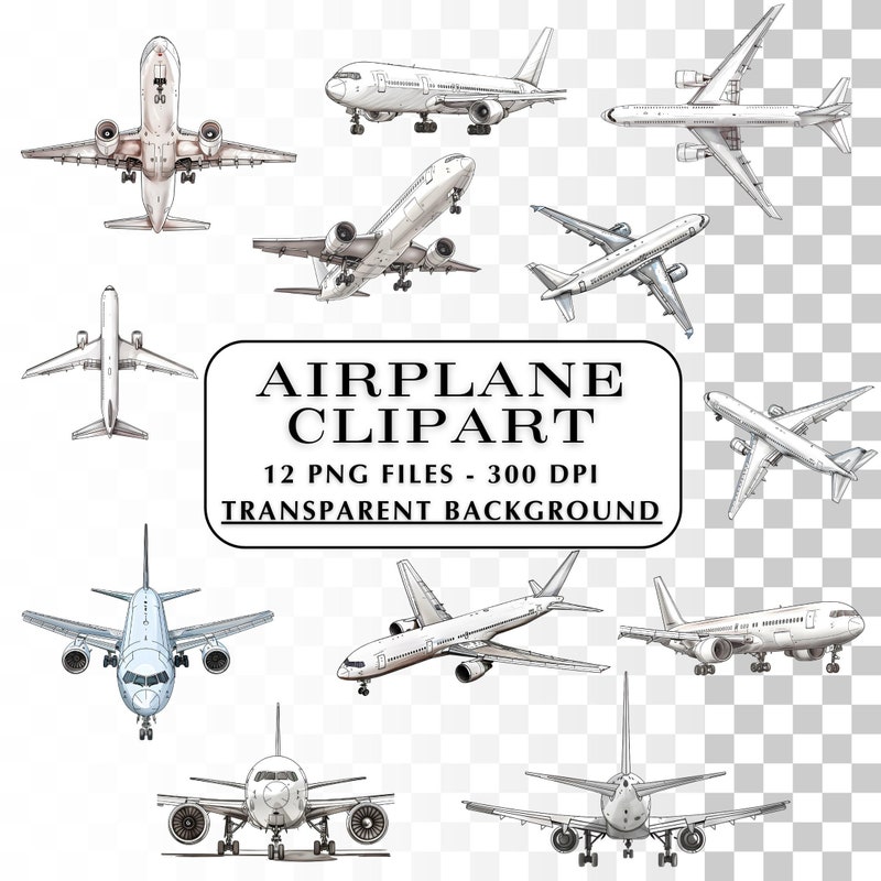 Airplane Clip Art - Etsy