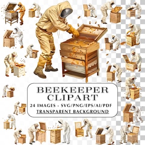 Clipart imker - 24 afbeeldingen van bijenteelt illustraties.  Honey Bee-illustraties, honingraat png, honingraat svg.  Hommel clipart - DIY-project