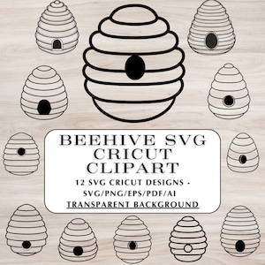 Bijenkorf clipart - 12 bijenkorf vectorbestanden. Klaar voor de cricut.  Bee Hive SVG-, png-,svg-, eps-,ai- en pdf-bestandstypen. Illustraties bijenkorf: projectidee
