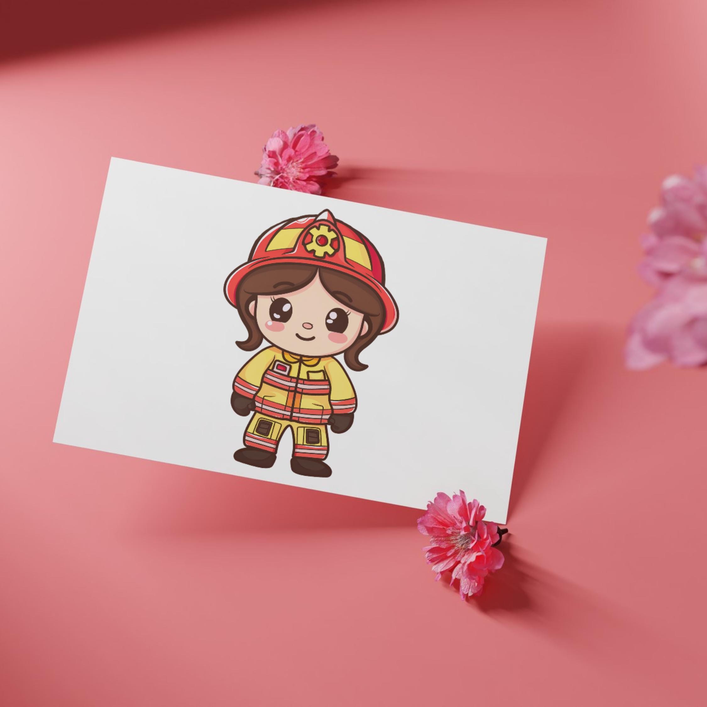 Cute Firefighter Clipart! 12 Kawaii Fire Fighter Clip Art Images | Firemen  Clipart | Boy and Girl Firefighter PNG Files | Convert to SVG - Etsy, image size:2250x2250
