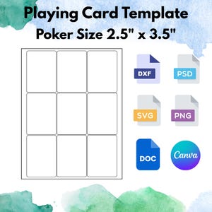 Custom Card Template for Trading, Poker, Sports, DIY Cards. Blank Custom Poker Template, DIY .  Word, Png, Svg, Dxf, PSD, Canva