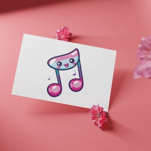 Cute Music Note Clipart! 16 Kawaii Musical Note Clipart. Music Notation ...