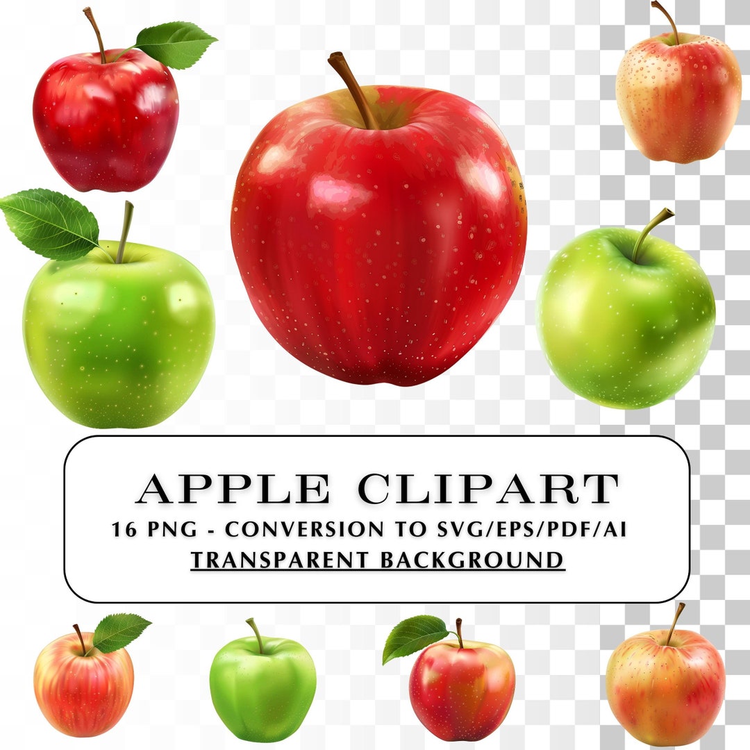 Apple Clip Art! 16 Apple PNG Images in Clipart Form. Transparent ...