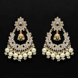 Kundan Meenakari earrings south asian pakistani indian bridal party wear desi earrings
