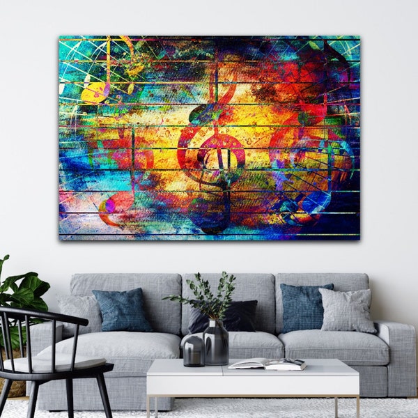 Canvas Music, Framed Canvas, Canvas Print, Music, Note, Graffiti, Wall Art, Canvas, Photo Shop, Music Note, Key, Artwork, Made Digitally, UK