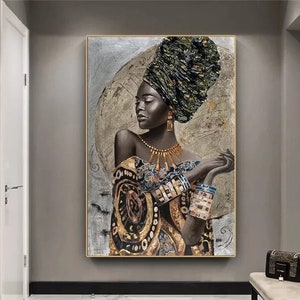 African Woman, African Art, Buy Canvas, Canvas Print, Africa, Woman, Frame Canvas, Picture Vintage Print, Canvas UK, Canvas, Wall Art, Uk