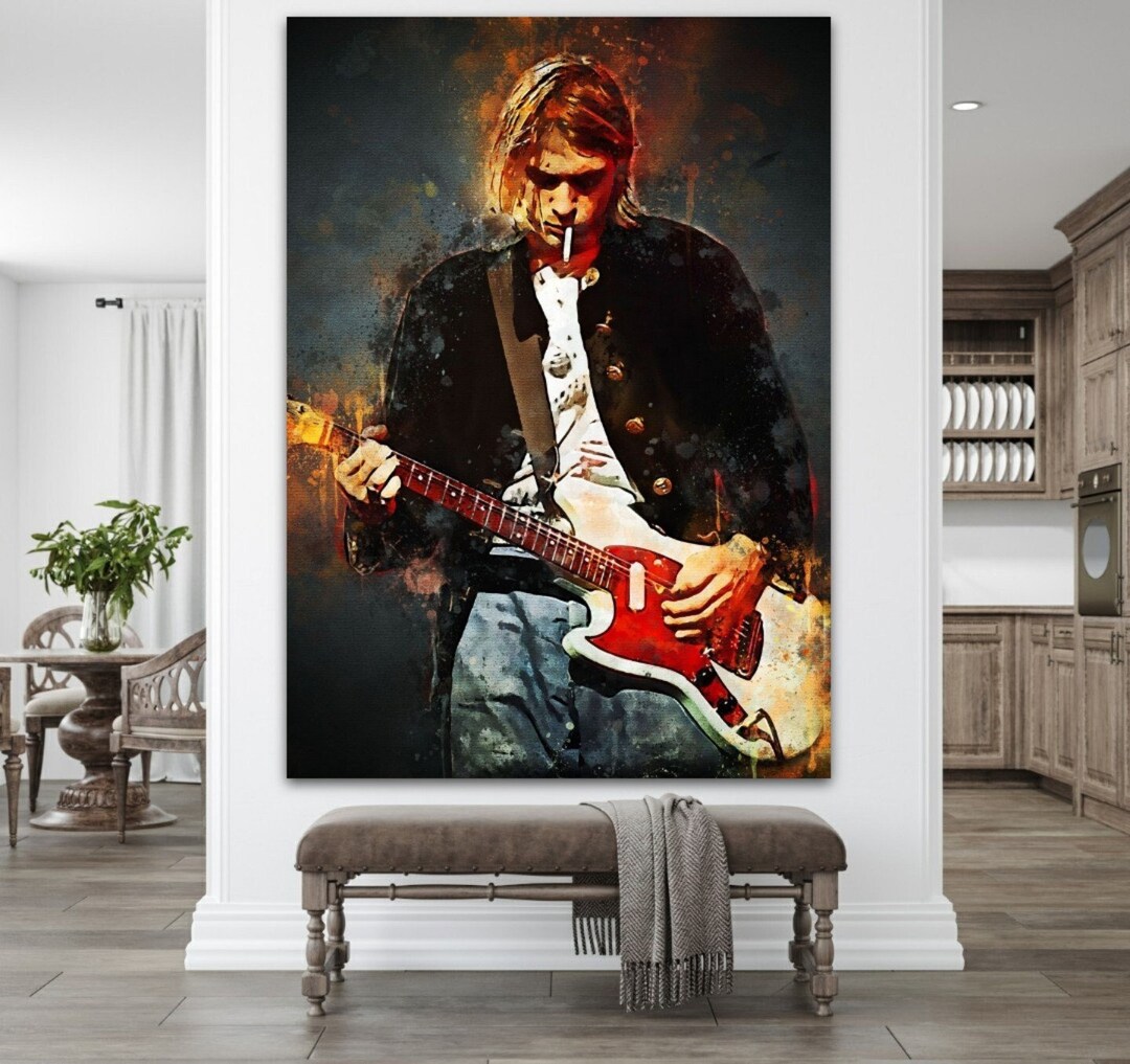 Kurt Cobain Nirvana Singer Canvas Print Kurt Cobain - Etsy