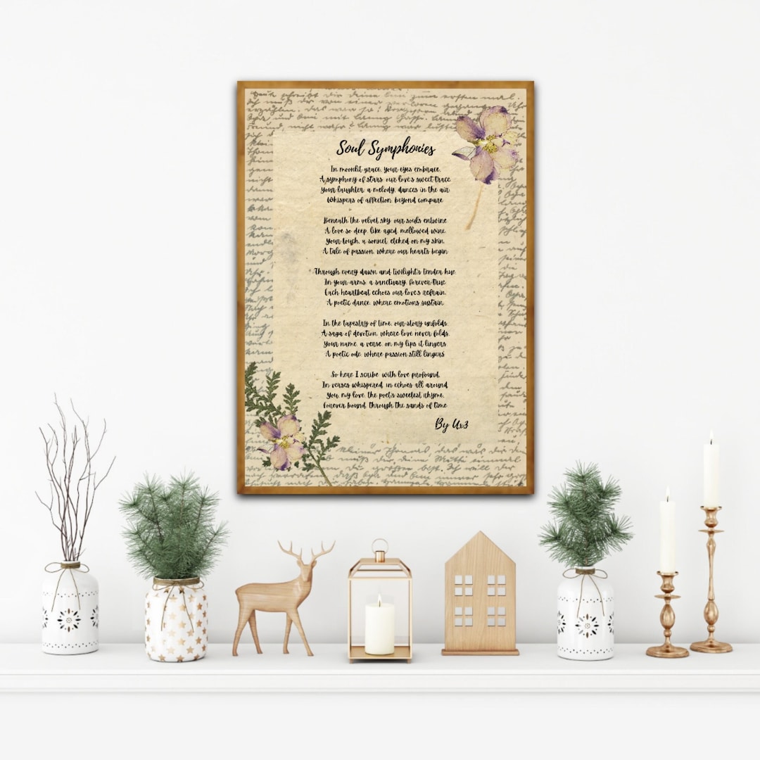 Love Poem Printable Instant Download Poetry for Gift Lovers Theme ...