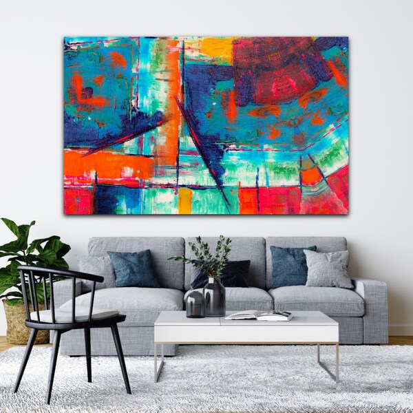 Colourful Canvas Etsy UK
