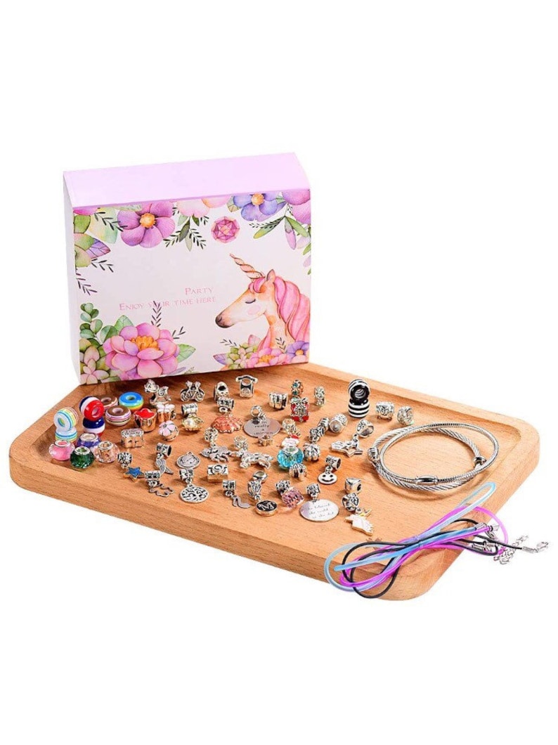 DIY Charm Bracelet Making Kit Jewelry Making Supplies Beads Etsy