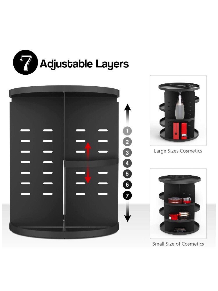360 Rotating Makeup Organizer DIY Adjustable Makeup Storage Etsy