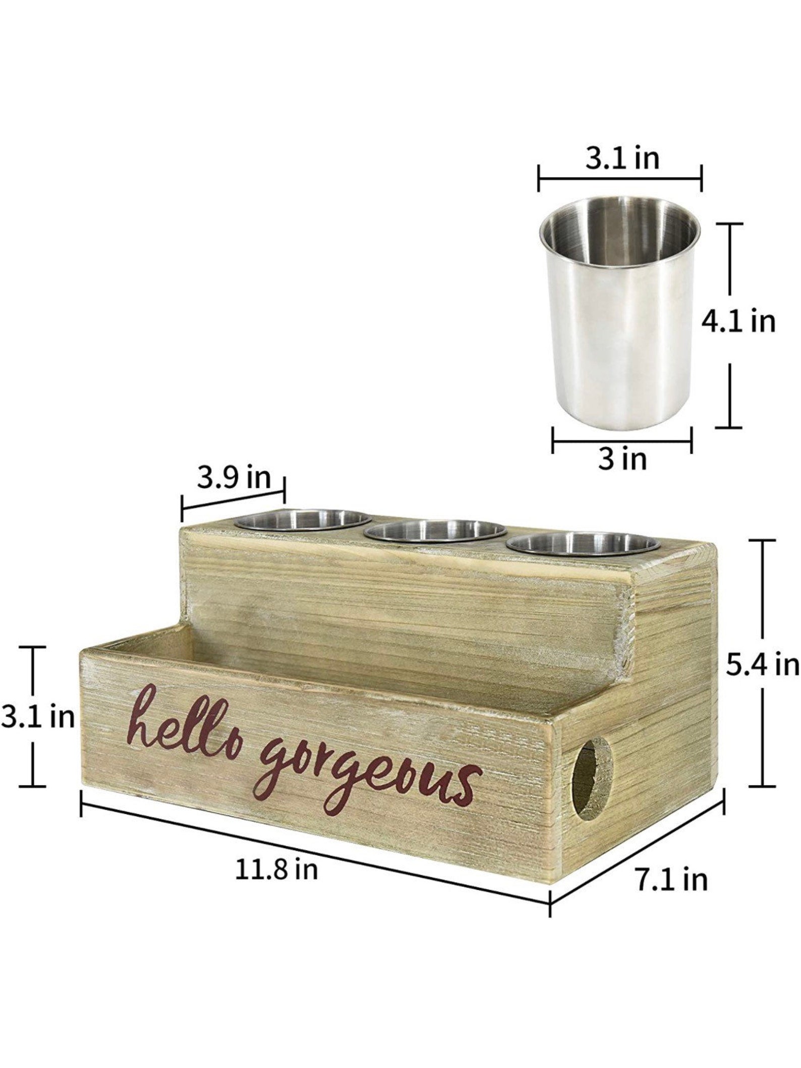 Rustic Wood Hair Dryer Holder Hair Styling Tool Organizer Etsy