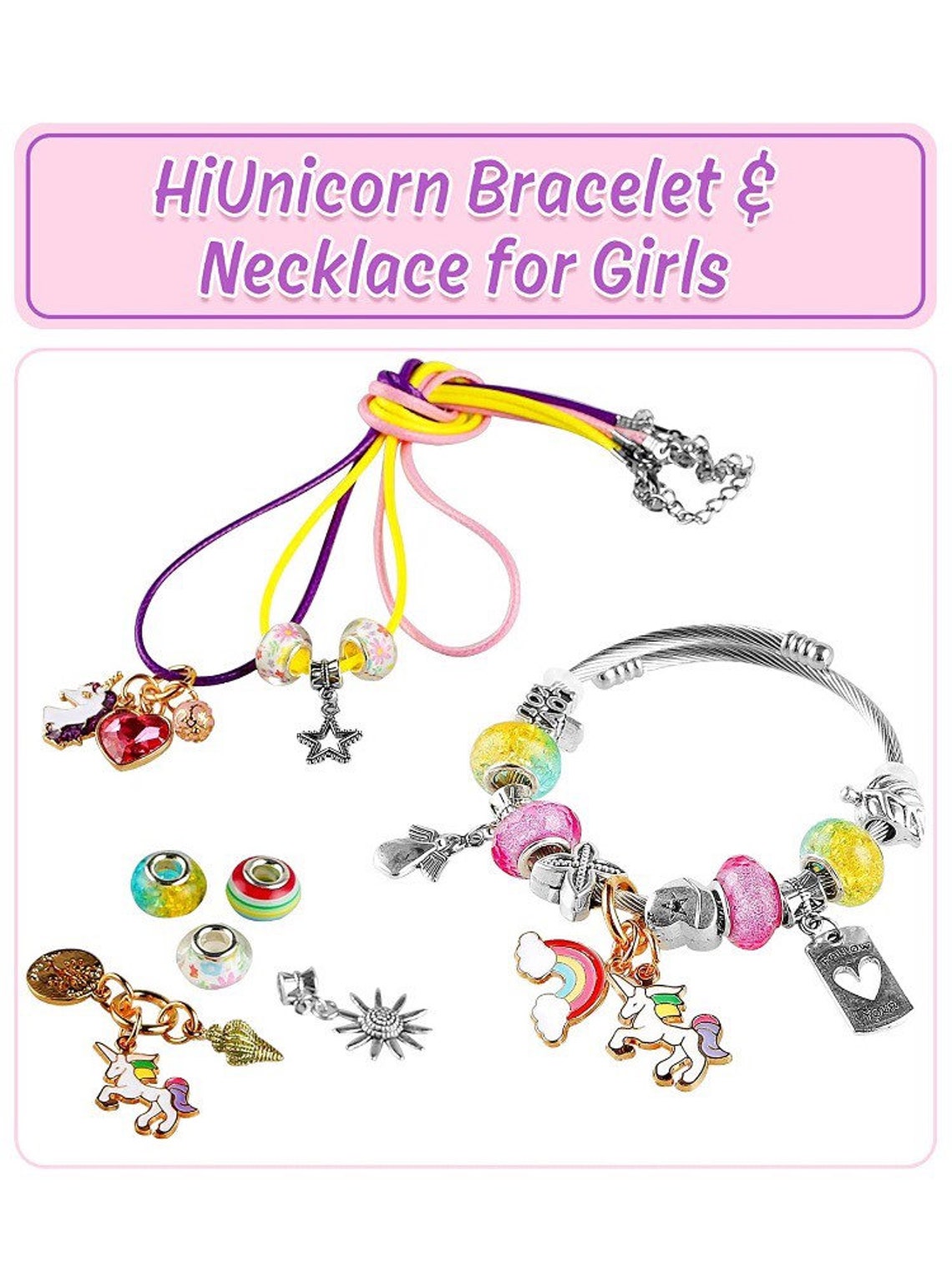 DIY Unicorn Charm Bracelet Crafts Making Kit for Teen Girls Etsy