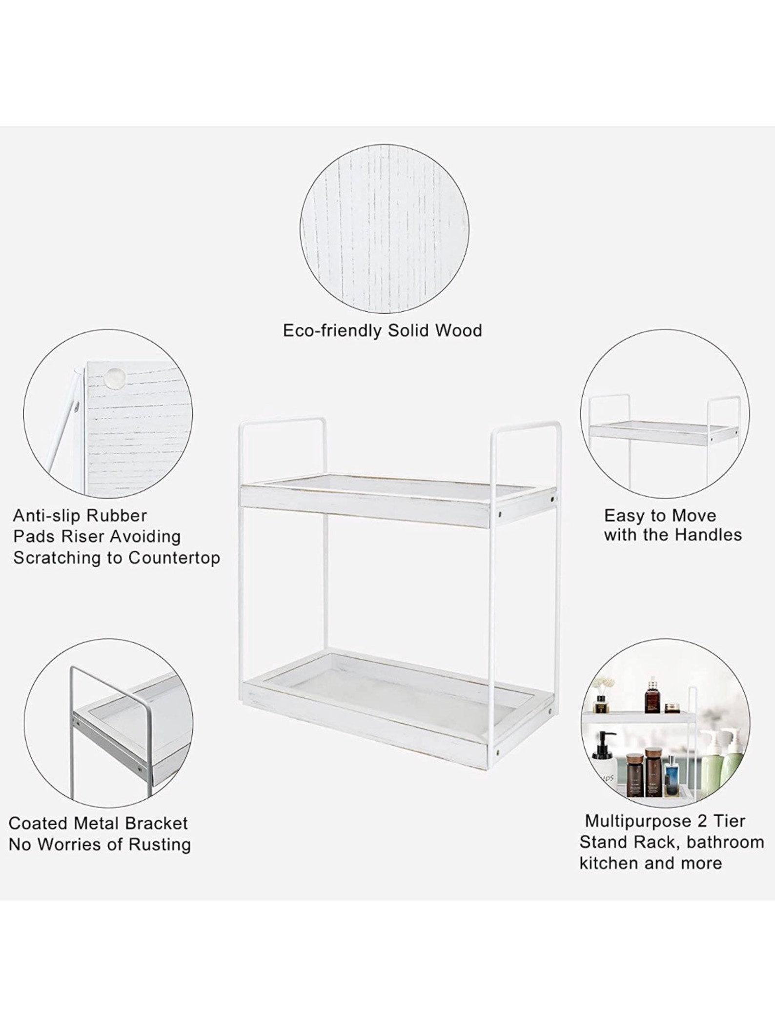 Bathroom Countertop Organizer Counter Standing Rack Cosmetic Etsy