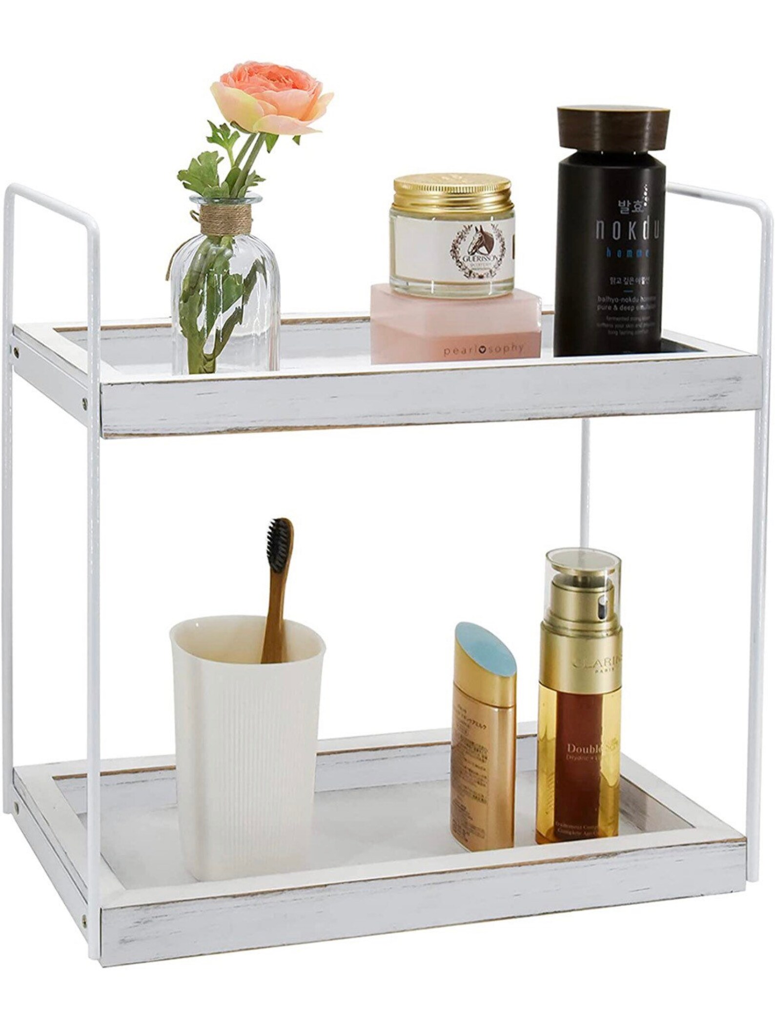 Bathroom Countertop Organizer Counter Standing Rack Cosmetic Etsy