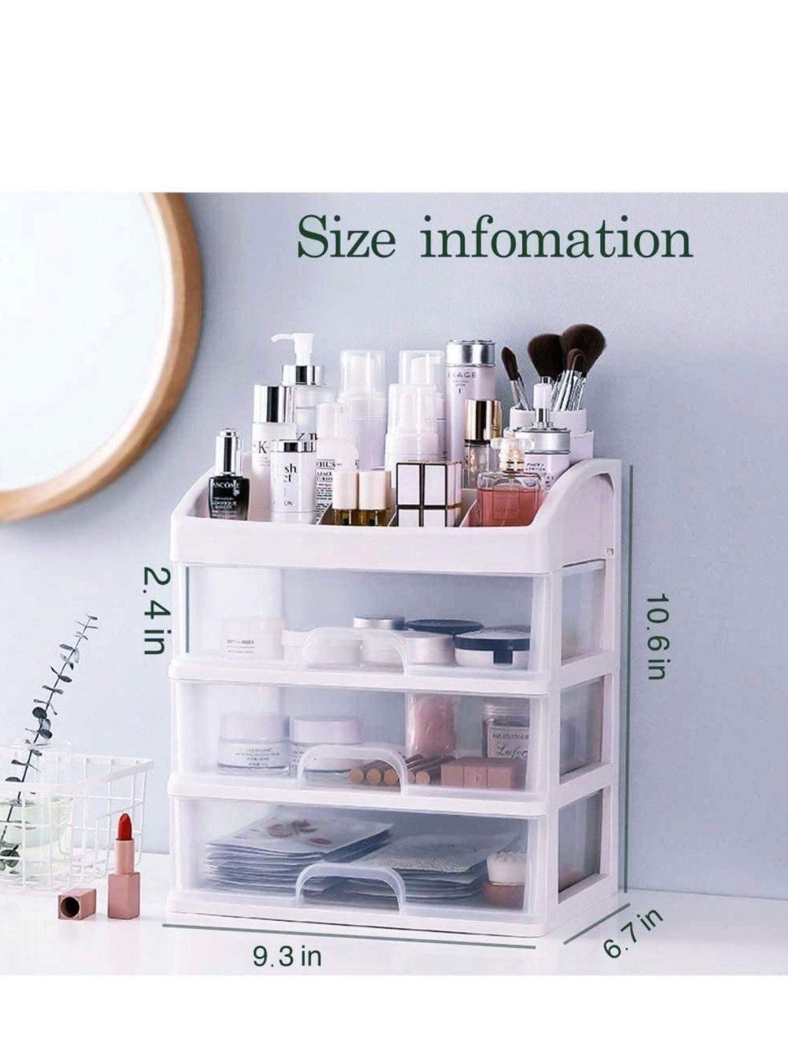 Makeup Organizer Vanity Countertop Storage for Cosmetics Etsy