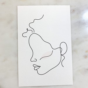4x6 Druck | Blush | Kleine Galerie Wand | Line Art | Kleine Kunstdrucke | Minidruck | Kleine Drucke | Kleines Wanddekor | Mini Drucke