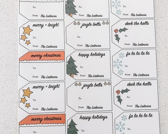 Personliga julklappsetiketter | Julklappsetiketter