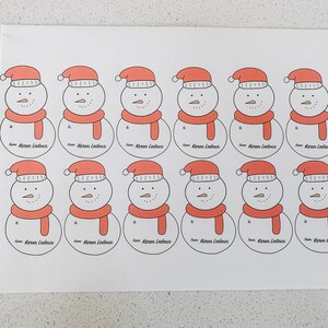 Custom Christmas Gift Tags | Snowman | Gift Wrapping Tag | Personalized Gift | Custom Gift Tags | Personalized Tags | Holiday Gift Tags