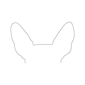 Dog Ear Outline | Chihuahua | Digital File | Dog Ear Line Art | Chihuahua Outline | Dog Ear Line Drawing | Chihuahua Tattoo | Pet Ears