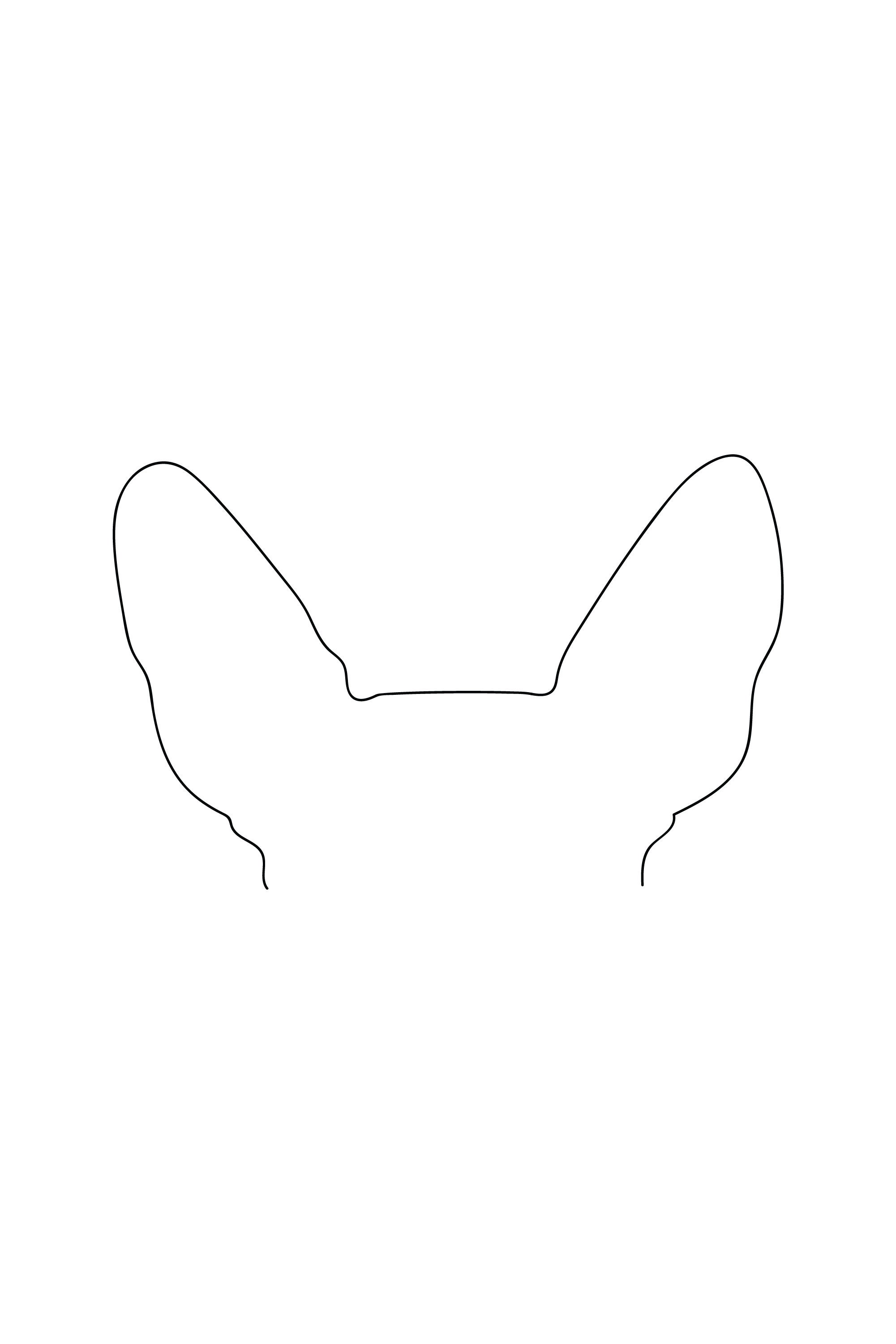 Dog Ear Outline Chihuahua Digital File Dog Ear Line Art - Etsy New Zealand