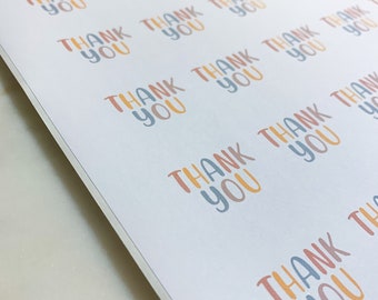 Thank You Stickers Sheet | Small Business Packaging Stickers