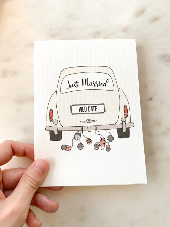 Just Married Marriage Card Just Married Marriage Card