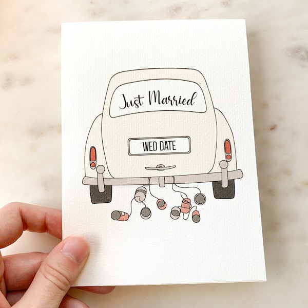 Personalized Wedding Cards | Just Married Card | Custom Wedding Card | Wedding Gifts | Bridal Shower | Wedding Shower | Congratulations