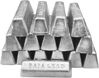 Lead Ingots | Ideal Size 2 Lbs Each Ingot 99.9% Pure Lead by Baja Lead