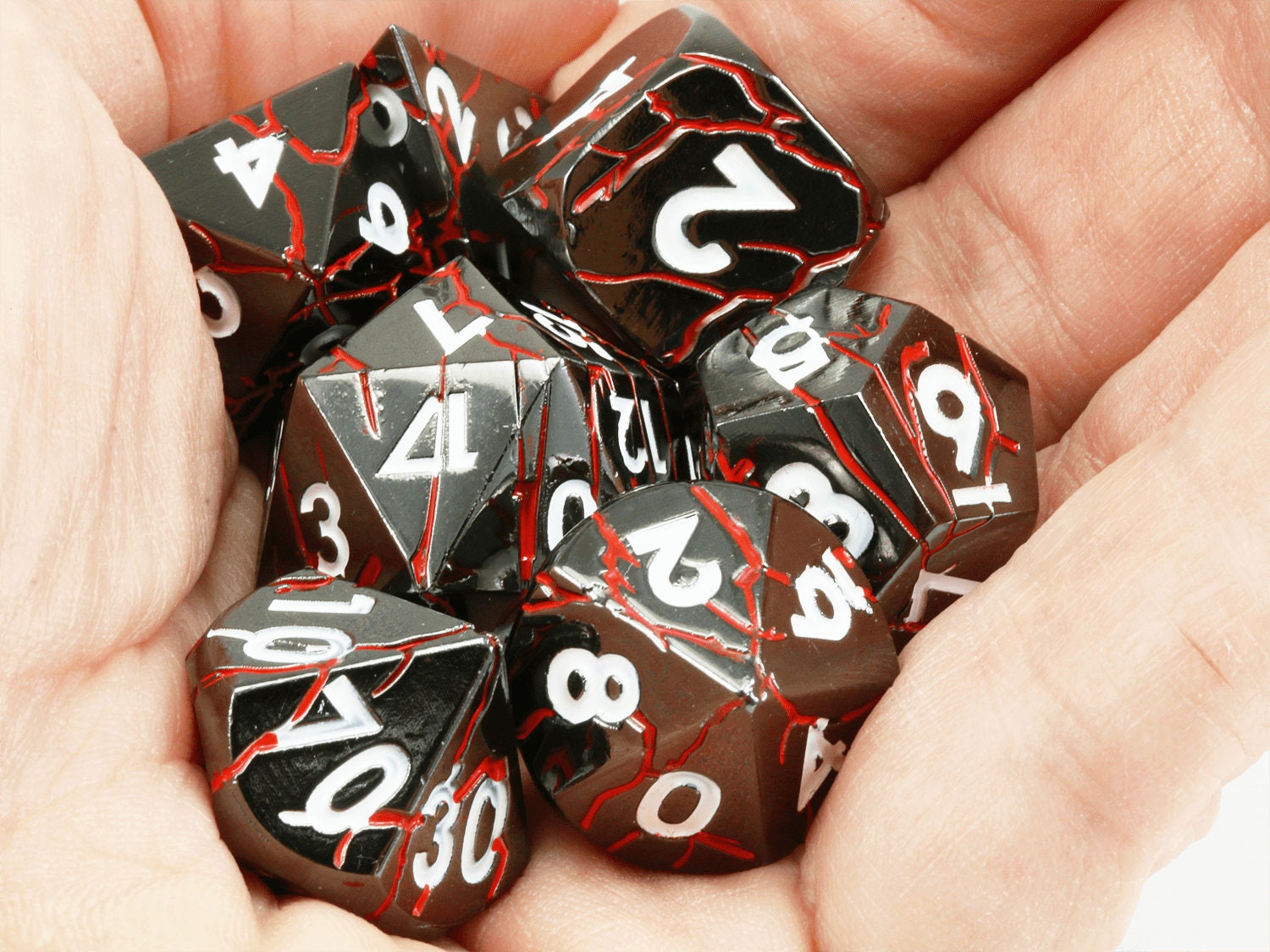Warlock Dice Blood Rage Metal RPG Role Playing Game Dice Etsy