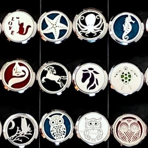 Stainless Steel Car Vent Clip Essential Oil Diffuser with Felt Pad Insert/ Animals & Insects