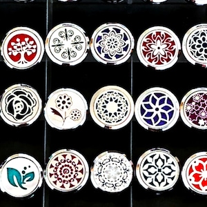 Stainless Steel Car Vent Essential Oil Diffuser: Tree & Flower Locket