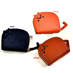 Cat Shaped Faux Leather Wallet/ Small Purse/ Credit Card, ID Holder/ 16 Color Options