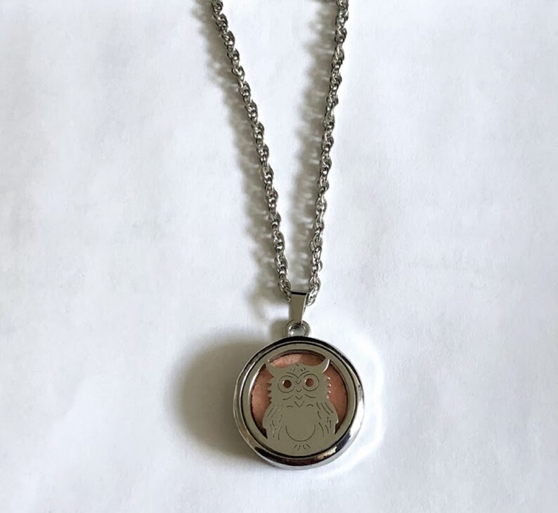 Aromatherapy Essential Oils PendantNecklace or BroochPin Stainless Steel