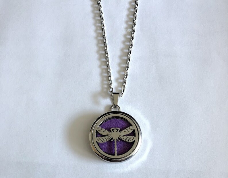 Aromatherapy Essential Oils PendantNecklace or BroochPin Stainless Steel