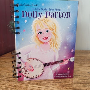Upcycled book journal, repurposed book journal sketchbook, handmade notebook, altered book- dolly,  gift under 20