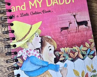 Upcycled Little Golden Book Journal: Animal Daddies Sketchbook