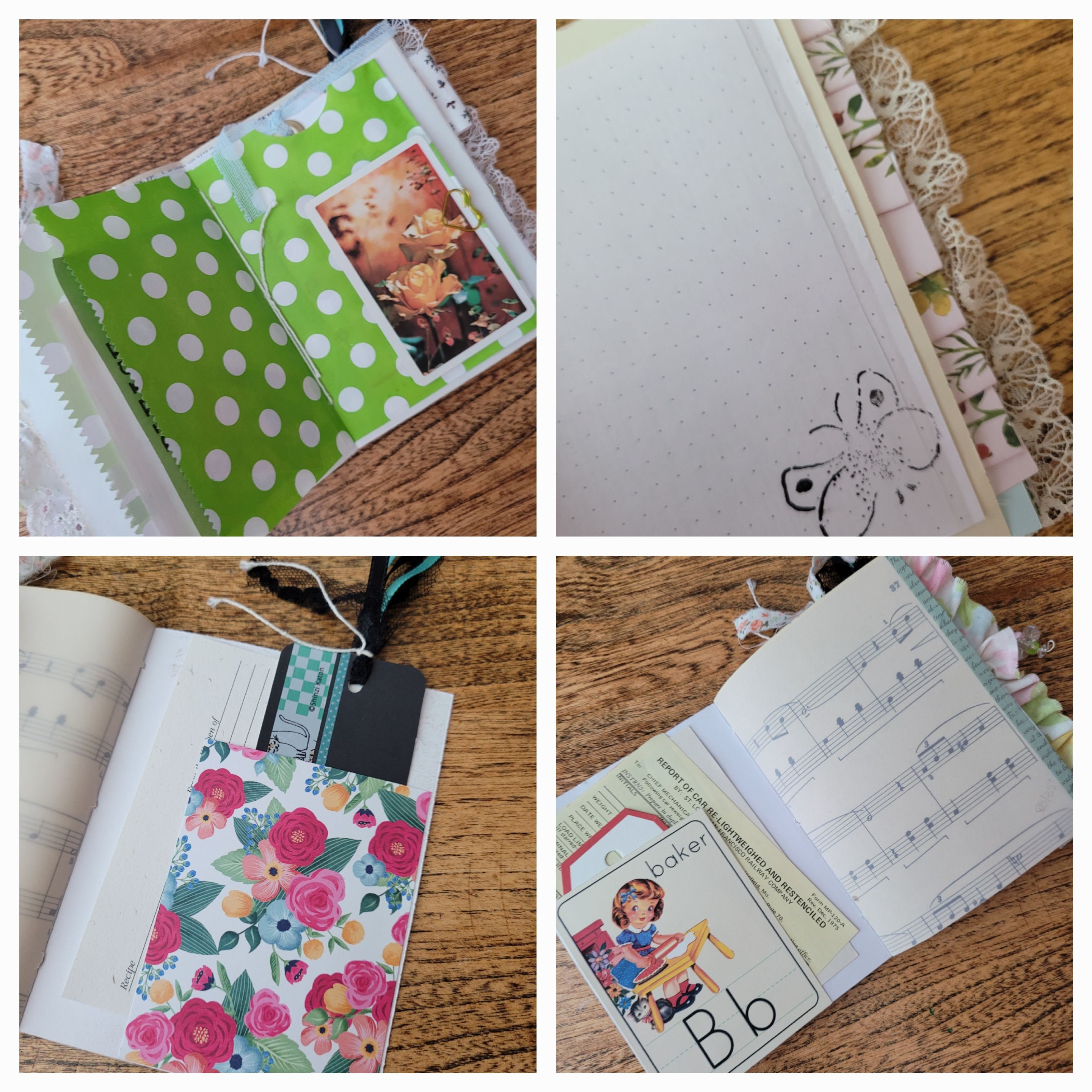 Mini Junk Journal Handmade Gratitude Journal Mindfulness Journal