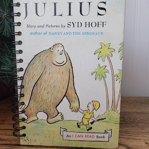 Upcycled, repurposed book  journal sketchbook, handmade notebook, blank journal, altered book- Julius