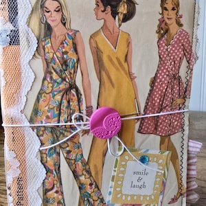 Handmade Junk Journal: Mixed Media Diary with Vintage Sewing Pattern Cover