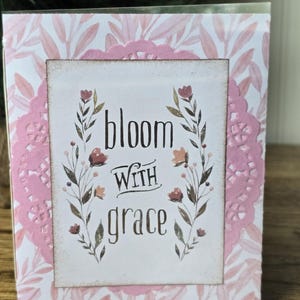 Small Junk Journal handmade, gratitude journal, premade scrapbook album, pink butterfly floral